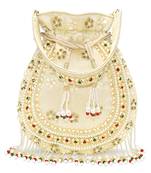 Embellished trendy potli bag ethnic wristlet purse for women