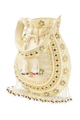 Embellished trendy potli bag ethnic wristlet purse for women 3