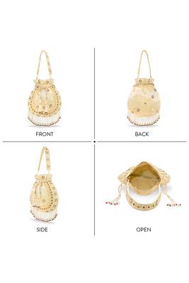 Embellished trendy potli bag ethnic wristlet purse for women 4
