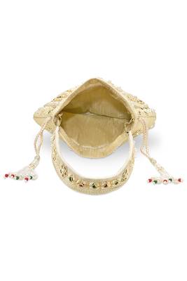 Embellished trendy potli bag ethnic wristlet purse for women 5