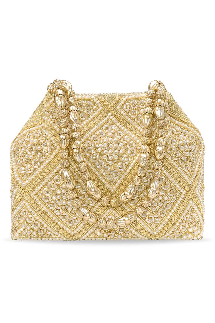 Embellished potli bag ethnic trendy wristlet purse for women
