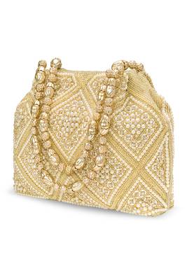 Embellished potli bag ethnic trendy wristlet purse for women 2