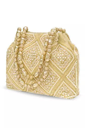 Embellished potli bag ethnic trendy wristlet purse for women