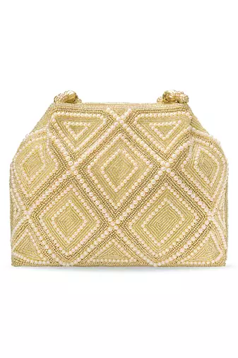 Embellished potli bag ethnic trendy wristlet purse for women
