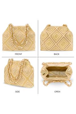 Embellished potli bag ethnic trendy wristlet purse for women 4