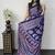 Dark Purple Color Mirror Work Satin Saree