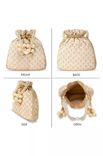 Indian potli bags gift for women evening bag clutch ethnic bride purse with drawstring
