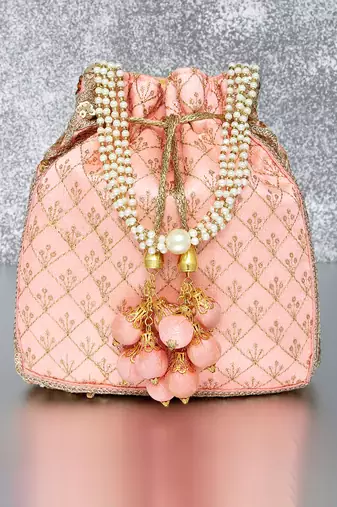 Indian potli bags gift for women evening bag clutch ethnic bride purse with drawstring