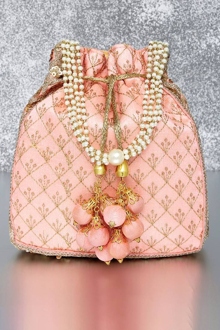 Indian potli bags gift for women evening bag clutch ethnic bride purse with drawstring