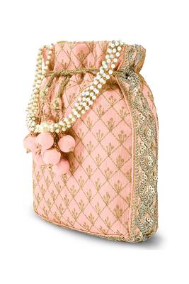 Indian potli bags gift for women evening bag clutch ethnic bride purse with drawstring 3