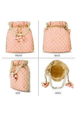 Indian potli bags gift for women evening bag clutch ethnic bride purse with drawstring 5