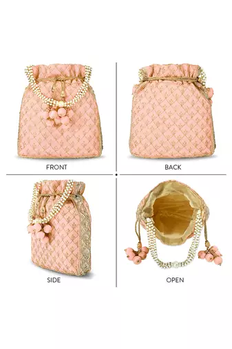 Indian potli bags gift for women evening bag clutch ethnic bride purse with drawstring
