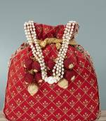 Indian potli bags gift for women evening bag clutch ethnic bride purse with drawstring