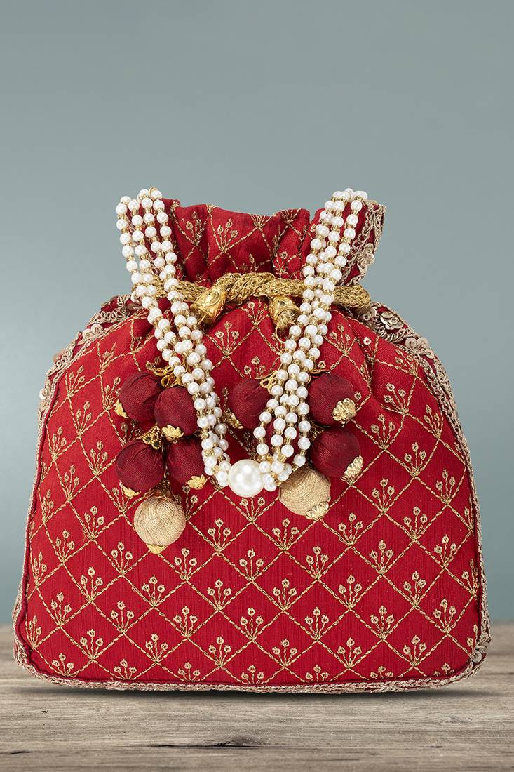 Indian potli bags gift for women evening bag clutch ethnic bride purse with drawstring