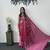 Pink Color Mirror Work Satin Saree