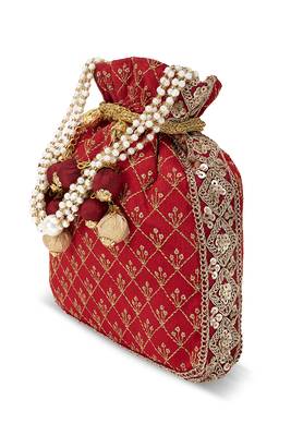 Indian potli bags gift for women evening bag clutch ethnic bride purse with drawstring 3