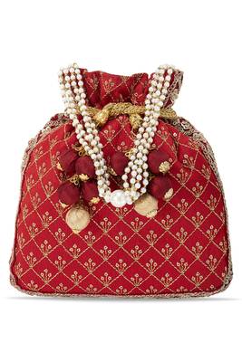 Indian potli bags gift for women evening bag clutch ethnic bride purse with drawstring 4