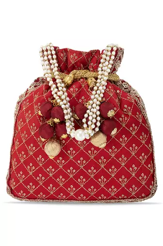 Indian potli bags gift for women evening bag clutch ethnic bride purse with drawstring