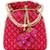 Rani pink potli bag gift for women handmade evening wristlet handbag stylish bridal purse fashion bag