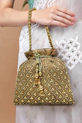Potli bags gift for women evening bag clutch ethnic bride purse with drawstring 2