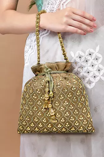 Potli bags gift for women evening bag clutch ethnic bride purse with drawstring