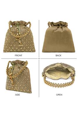 Potli bags gift for women evening bag clutch ethnic bride purse with drawstring 5