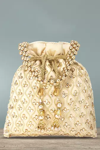 Indian potli bags gift for women evening bag clutch ethnic bride purse with drawstring