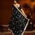 Black satin silk saree with heavy embroidered work