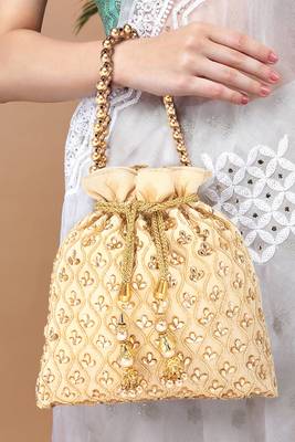 Indian potli bags gift for women evening bag clutch ethnic bride purse with drawstring 2