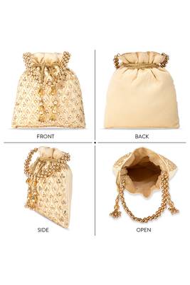 Indian potli bags gift for women evening bag clutch ethnic bride purse with drawstring 4