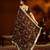 Choclate color satin silk saree with heavy embroidered work