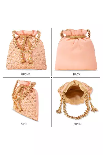 Indian potli bags for women evening bag ethnic bride purse with drawstring