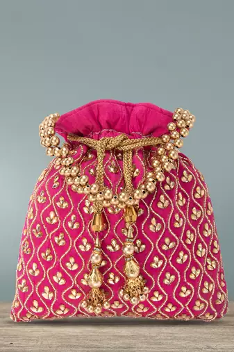 Indian potli bags gift for women evening bag clutch ethnic bride purse with drawstring