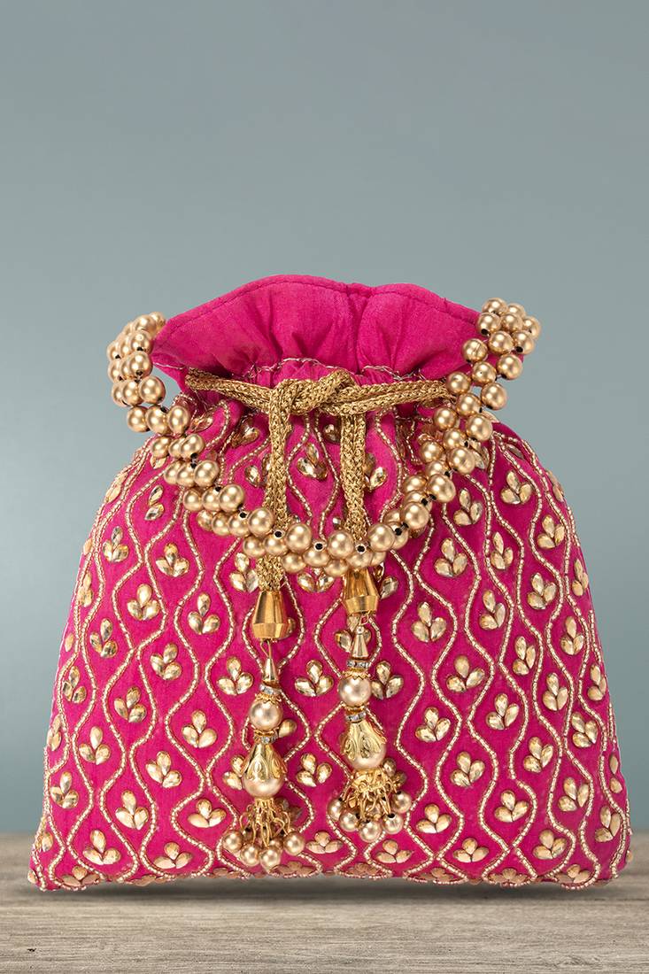 Indian potli bags gift for women evening bag clutch ethnic bride purse with drawstring