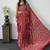 Red Mirror Work Satin Saree