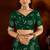Green color satin silk saree with heavy embroidered work