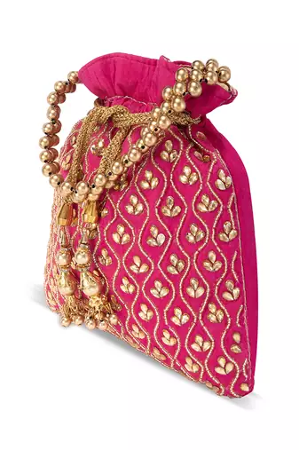 Indian potli bags gift for women evening bag clutch ethnic bride purse with drawstring