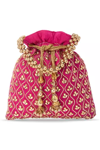 Indian potli bags gift for women evening bag clutch ethnic bride purse with drawstring