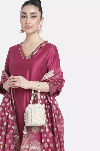 Indian potli bags gift for women evening bag clutch ethnic bride purse with drawstring