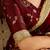 Maroon satin silk saree with heavy embroidered work