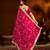 Pink satin silk saree with heavy embroidered work