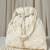 White potli embellished purse for women handmade wristlet handbag fashion bridal bag