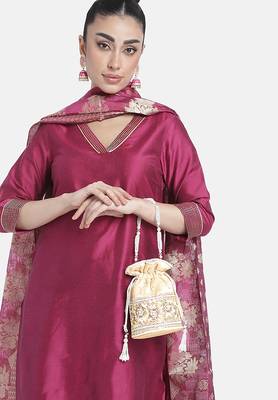 Cream potli bag gift for women handmade evening bag stylish wristlet bridal purse fashion bag 1