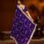 Violet satin silk saree with heavy embroidered work