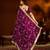 Wine satin silk saree with heavy embroidered work