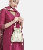 Indian potli bags gift for women evening bag clutch ethnic bride purse with drawstring