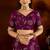 Wine satin silk saree with heavy embroidered work
