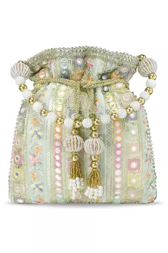 Indian potli bags gift for women evening bag clutch ethnic bride purse with drawstring