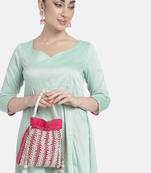 Rani pink potli bags gift for women evening bag clutch ethnic bride purse with drawstring