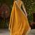 Mustard rangoli silk embroidered cutwork lace saree for women with designer blouse piece